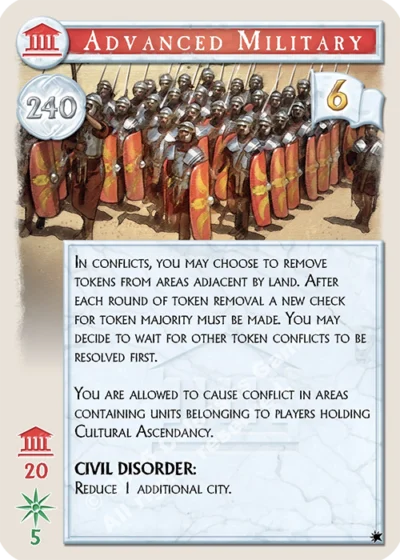 advanced military card