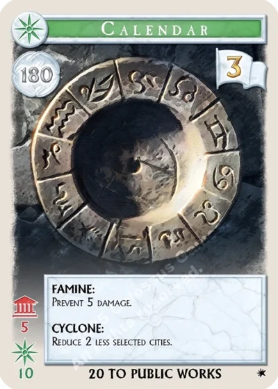 calendar card